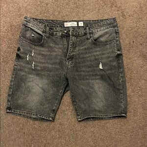 Levi's Black Distressed Jean Shorts for Men